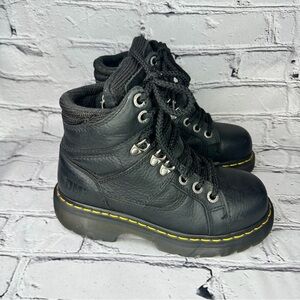 Dr. Martens Women’s Black Steel Toe Lace-Up Industrial Work Boots